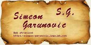 Simeon Garunović vizit kartica